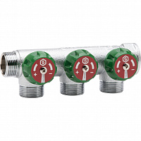 SMB-6850-013403 STOUT Коллектор регулирующий 1", 3 отвода 3/4" ЕК