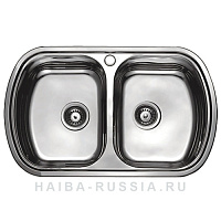 Haiba мойка модель D4980Т(двойная)80*49*18 декор