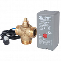 SVM-0070-300125 STOUT Компактный 3-Ходовой зональный клапан, сервопривод 230V, с кабелем 1м., НР 1"