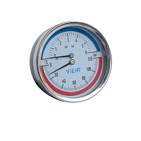 Термоманометр (гор) 1/2" 120"С 10"БАР YF10