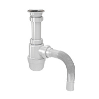 S1015 Сифон для умывальника 1 1/4"*40 с гофрой 40*40/50 АКВАТЕР