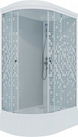 ДК "Коралл" 120х80 В прав.,1/4 круга,средн.подд., Белый,Мозаика,ДН4 (7мест)ТРИТОН