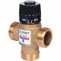 SVM-0120-254325 STOUT Термостатический смесительный клапан для систем отопления и ГВС. G 1” M