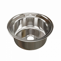 Мойка круг d 49 (0, 6) вып 3 1/2 MIXLINE (глуб чаши 17см) с сифоном код 528182