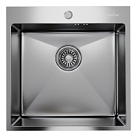 Мойка настол.монтаж 50х50 (3,0) вып 3 1/2  MIXLINE PRO 20см с сифоном (сатин)	 547229