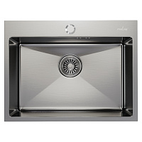 Мойка настол.монтаж 60х45 (3,0) вып 3 1/2  MIXLINE PRO 22см с сифоном (сатин)	 547235