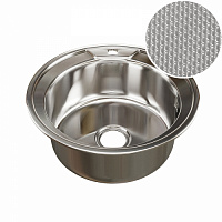 Мойка круг d 51 (0, 8) вып 3 1/2 MIXLINE (глуб чаши 18см) с сифоном б/гофры с декором код 532307