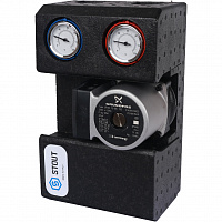 SDG-0001-002002 STOUT Насосная группа с прямым контуром 3/4" с насосом Grundfos UPSO 15-65 130 в теплоизоляции