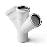 крестовина PP D-110/110/110 (45) канализационная Stilte белая