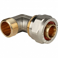 SFS-0006-003426 STOUT Угольник-переходник с наружной резьбой 3/4"х26 для металлопластиковых труб винтовой
