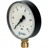 Манометр рад. Корпус Dn 100 мм 1/2" (SIM-0010-101015) STOUT
