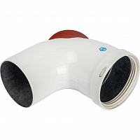 SCA-0080-010090 STOUT Элемент дымохода отвод 90° DN80 с инспекционным патрубком