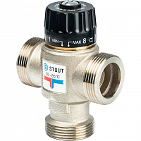 SVM-0125-356532 STOUT Термостатический смесительный клапан для систем отопления и ГВС 1 1/4"  НР   30-65°С KV 3,5