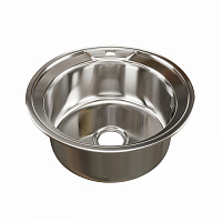 Мойка круг d 49 (0, 8) вып 3 1/2 MIXLINE (глуб чаши 18см) с сифоном код 528183
