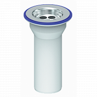 E35 Выпуск литой 1 1/2" (40 мм) с нерж. сеткой UNICORN