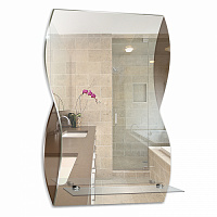 Зеркало "MIXLINE" Аква 395*600 полка код525005