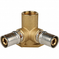 SFP-0015-001216 STOUT Тройник настенный с креплением  1/2"х16 для металлопластиковых труб прессовой