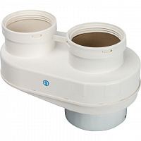 SCA-6010-210100 STOUT Элемент дымохода DN60/100 адаптер для котла вертикальный коаксиальный
