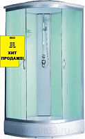Водный мир душевая кабина BM-8825 (90х90х215)низ.поддон,задн.стекл.черн,стекл тониров