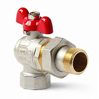 Кран шаровый с американкой угловой 1/2" PRO AQUA (EWB69-M15-F15x)