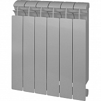 Global STYLE PLUS 500 8 секции радиатор биметаллический боковое подключение (цвет cod.08 grigio argento opaco metallizzato 2676 (серый))