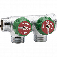 SMB-6850-341202 STOUT Коллектор регулирующий 3/4", 2 отвода 1/2"