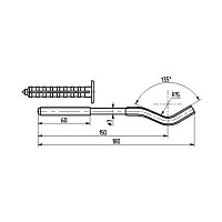 Global K.6.7 Кронштейн с дюбелем 180 мм