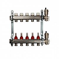 Колл. группа 4 вых.1"-3/4 нерж. с рас, БЕЗ КРАН., кон.эл. (VR113-04A) VIEIR