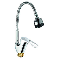 Смеситель для кухни Glauf 8G4-E181(гибкий излив),бок.ручка код534572
